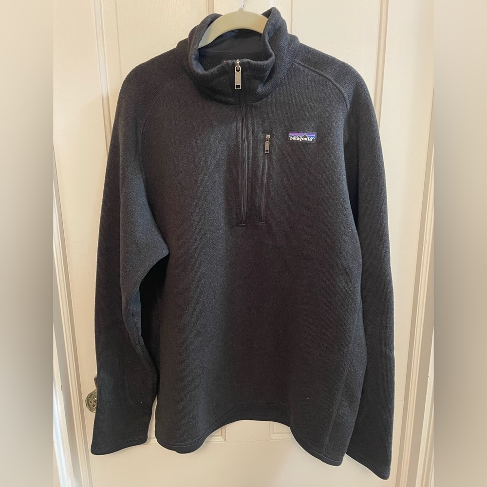 Patagonia Men’s Better Sweater 1/4 zip black size L